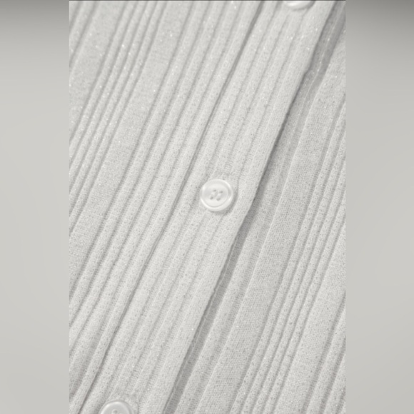 Cream Ribbed Cardigan - Picture 12 of 15